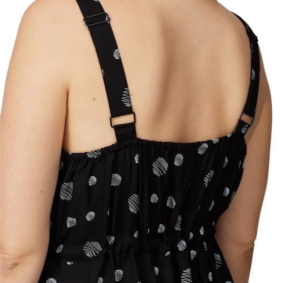 Junarose Elegant Plus Size Dress Black Polka Dot Maxi Dress Size 22 - Picture 3 of 8